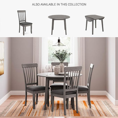 Signature Design by Ashley Shullden Casual Dining Room Side Chair with Spindle Back, 2 Count, Gray