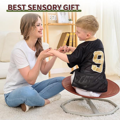 KidBloom Spinning Chair for Autistic Kids, Football Sensory Toys for Kids with Autism, Upgrade Handle Autism & ADHD Sensory Chair