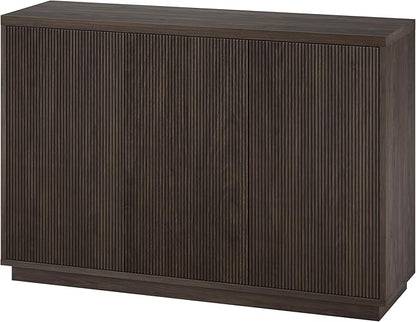 Henn&Hart 48" Wide Rectangular Buffet Table in Warm Brown, for Home, Living Room, Bedroom, Entertainment Room, Office