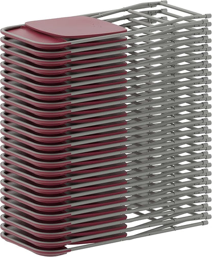 Flash Furniture Hercules Series Plastic Folding Chair - Red - 4 Pack 650LB Weight Capacity Comfortable Event Chair-Lightweight Folding Chair