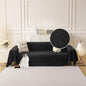 MYSKY HOME Black Couch Covers for Sectional Sofa, Love Seat Covers, Couch Covers for Dogs Washable Couch Cover Banket Modern Sofa Slipcovers, Super Soft Sofa Towel for Kids, Pets, 71" x 102"