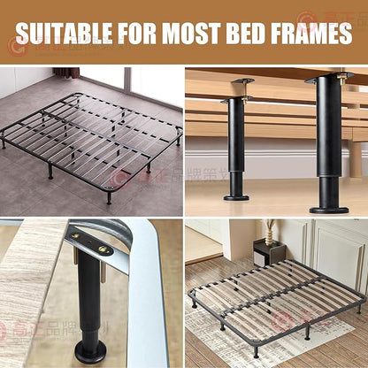 Adjustable Height Bed Support Legs 13.8-23.6 inch, Bed Frame Center Support Legs for Bed Frame/Bed Center Slat/Furniture, Heavy Duty Metal Bed Replacement Legs Bed Slats Support Legs, Upgraded Version