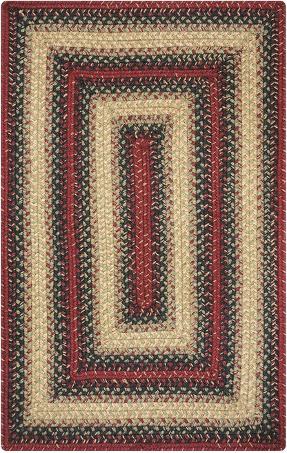 Highland Multi Color Jute Braided Rugs, 20x30 Rectangle - Warm Country and Cabin Decor, Perfect for Laundry Rooms, Bathrooms and Entryways - Durable and Easy to Clean