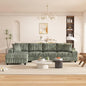Eafurn 132.68" Oversized L Shaped Modular Sectional Sofa Couch with Reversible Chaise Lounge Daybed, Modern Corduroy Upholstered Corner Lounge Couch with Thick Cushions and Headrest
