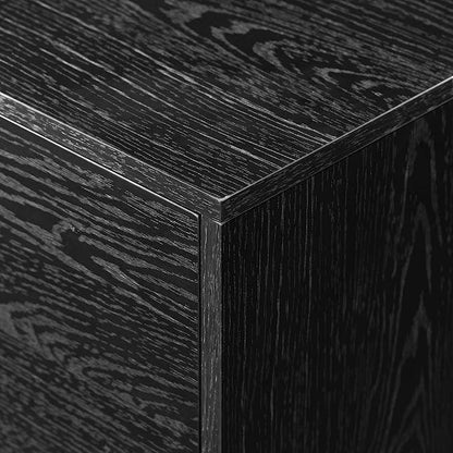 Walker Edison Nora Modern Minimal Open-Shelf TV Stand for TVs up to 80 Inches, 70 Inch, Black