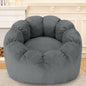 HABUTWAY Giant Bean Bag Chair for Adults/Kids/Teens, Pumpkin Bean Bag Couch Comfy Reading Chair for Bedroom, Corduroy Lazy Sofa Loughe Chair with Wider Seat Depth & Non-Slip Bottom(Dark Grey)