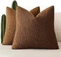 Foindtower Pack of 2 Modern Textured Boucle Throw Pillow Covers Accent Solid Decorative Pillow Cases Cozy Woven Couch Cushion Case for Chair Sofa Bedroom Living Room Home Decor 20x20 Inch Hazel Brown