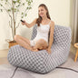 Bean Bag Chairs for Adults, Comfy Floor Sofa with Memory Foam, Giant Bean Bag Couch for Living Room Bedroom Dorm Office, Smoke Grey