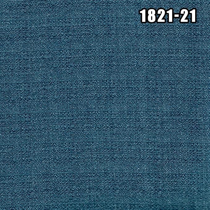 East West Furniture V727VE721-7 7 Piece Dining Room Table Set Consist of a Rectangle Kitchen Table with V-Legs and 6 Blue Color Linen Fabric Parson Dining Chairs, 40x72 Inch, Multi-Color