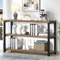 EXCEFUR Modern Sofa Table Behind Couch, Console Table with 3 Tier Shelves, Foyer Tables for Living Room Entryway Hallway, Rustic Oak