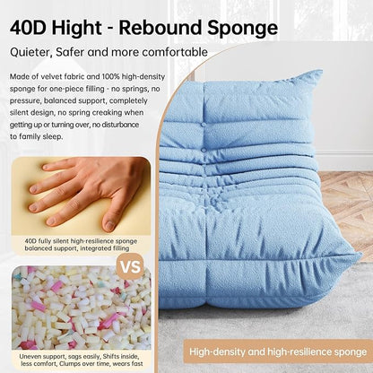 Bean Bag Chairs for Adults, BeanBag Reading Chair Memory Foam Couch, Floor Chair Soft Teddy Material, Comfy Reading Nook Chairs for Bedroom Living Room Office