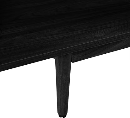 Crosley Furniture Liam Medium Vinyl Record Storage TV Stand and Entertainment Center, Media Console, Black