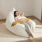 3-in-1 Giant Bean Bag Chair for Adults & Kid, Convertible Floor Sofa to Mattress, High-Density Foam Chair Bed with Washable Cover, Multi Functional Lounge Couch for Bedroom, Living Room (Beige)