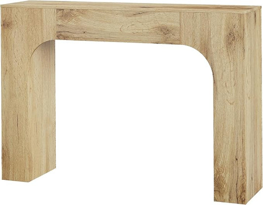 43 Inch Farmhouse Long Console Table, Wooden Sofa Table for Behind Couch, Entryway Furniture for Living Room or Hallway, Foyer Accent in Cracked Oak