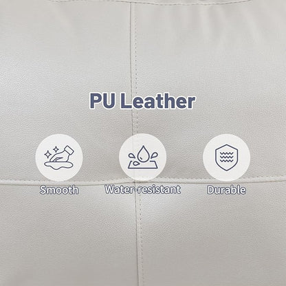 L Shaped Modular Sectional Sofa with Reversible Chaise Lounge, 5-Seater Corner Couch, PU Leather Convertible Sofá w/Movable Ottoman, Cup Holders, 2 Pillows and Rivet Ornament for Living Room