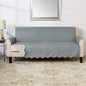 Medallion Stitched Solid Furniture Protector Stain Resistant Durable Furniture Protector Elenor Collection (Sofa, Mirage Gray/Flax)