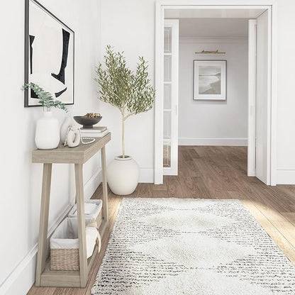 Plank+Beam Solid Wood Console Table with Storage, 36 Inch, Sofa Table with Shelf, Narrow Entryway Table for Hallway, Behind The Couch, Living Room, Foyer, Easy Assembly, Seashell