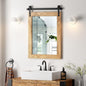 Farmhouse Barn Door Mirror 22”x32” Rustic Decorative Vanity Mirrors Wall Decor Mirror for Bathroom Living Room Entryway