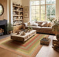 Homespice Azalea Multicolor Braided Area Rugs, Jute, 8x10' Rectangle - Perfect Country Primitive Decor for Dining Room, Bedroom, Everywhere