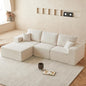 INGEROOM 108" Cloud Sectional Couch, Modular Sectional Sofa with L-Shaped Chaise, Modern Plush Corduroy Couch for Living Room Bedroom, No Assembly Required, Deep Seating（Beige）