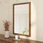 Axeman 24x36 Wood Wall Mirror, Rustic Bathroom Mirror, Vintage Wall Mounted Mirror Tempered Glass with Beaded Wooden Frame for Farmhouse Living Room Vanity Bedroom Entryway, Bronze