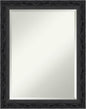 Amanti Art Bathroom Mirror for Over Sink, 29x23 Filigree Gloss Black Rectangle Vanity Mirror, Medium Traditional Frame, Hangs Horizonally and Vertically, Bathroom Wall Decor, Beveled Edge