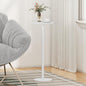 TUTOTAK Tall Round Side Table, Small End Table, Beside Table, Drink Table, Pedestal Side Table, livingroom, White TB01BW065
