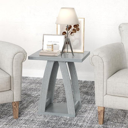 End Tables Living Room Set of 2. Side Tables Living Room. Side Table Beside Sofa. Modern End Table for Home. Slate Grey End Tables Set of 2