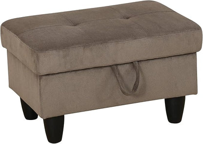 NicBex Sectional Couch 3 Pieces Sofa Set with Right Chaise Pineapple Velvet L Shaped Cloud Couch for Living Room Furniture Sets with Storage Ottoman, Modular Sofa for Living Room & Apartment, Walnut