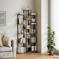 Bookshelf，Small Bookcase for Small Space，6-Tier Bookshelf for Living Room, Home Office, Study，7.87 x 26.77 x 55.5 Inches,Rustic Brown
