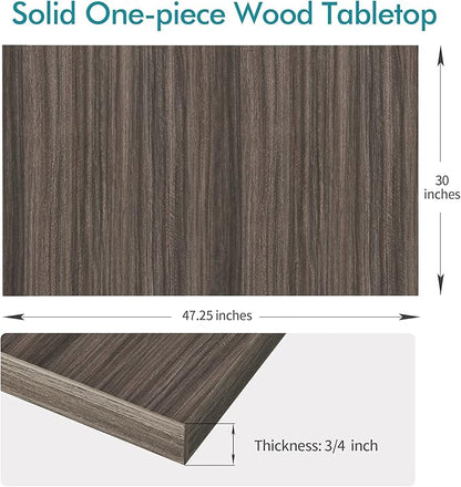 Kaboon Universal Tabletop 47.25"x30", Solid One-Piece Melamine Table Top, Double Desk L-Desk DIY, Home and Office,Eucalyptus