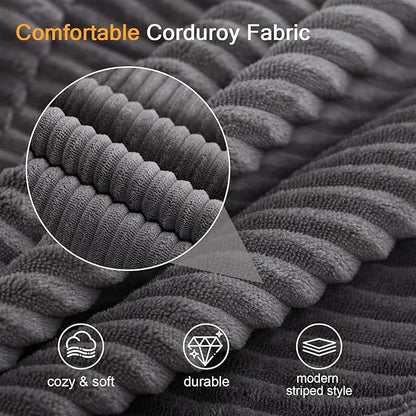 MeMoreCool Boneless Folding Sofa Bed Queen, Corduroy Convertible Sleeper Chair, Foldable Foam Mattress Chair, Comfy Fold‑Out Futon Couch Bed, Large Floor Sofa Couch for Living Room Guest