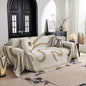MYSKY HOME Boho Couch Cover Super Soft Couch Covers for 2-3 Cushion Couch Sofa, Modern Khaki Jacquard Sofa Slipcover Loveseat Futon Cover, Couch Covers for Sectional Sofa, 71" x 118", Khaki Curve
