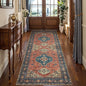 Tangsoo 2x6 Washable Runner Rug for Hallways, Non Slip Vintage Runner Rug, Soft Low Pile Long Rug Runner, Print Distressed Carpet Runners for Kitchen Bedroom Entryway Bathroom Living Room Terracotta