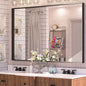 Keonjinn Black Mirror for Bathroom 55 x 36 Inch Rectangle Mirror Large Matte Black Vanity Mirror Metal Frame Farmhouse Mirror, Modern Rectangular Wall Mirror with Square Corner(Horizontal/Vertical)