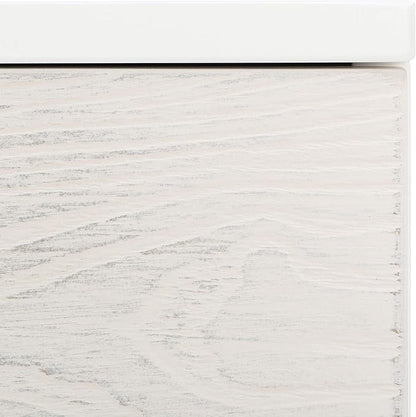 SAFAVIEH Genevieve TV Stand for up to 65" Flatscreen – White & White Washed Finish, Mid-Century Modern Storage Cabinet, Entertainment Media Console (MED5000C)