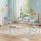 IDEALHOUSE 5 Piece Folding Kids Table and Chairs Set, Children's Activity Table and Chairs Set for Dining Room,Daycare,Classrooms