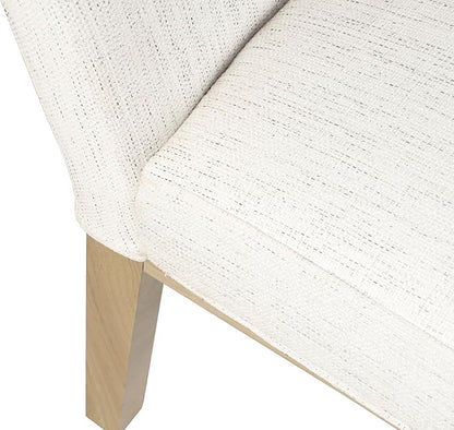 HomePop Kolbe Upholstered Dining Chair - Stain-Resistant Woven Fabric, 19.5" Seat Height, Ideal for 29-31 Inch Tables (Single Pack)