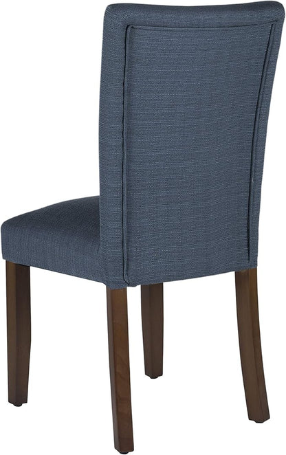 HomePop Parsons Classic Upholstered Accent Dining Chair, Single Pack, Dark Blue