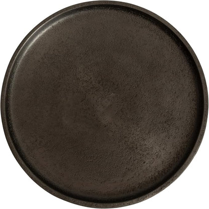 Kate and Laurel Truxton Modern Round Metal Drink Table, 9 x 9 x 22, Graphite, Industrial Cast Aluminum Pedestal Table for Use as Indoor Plant Stand or Living Room Decor