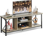 WLIVE TV Stand up to 65 Inch TV, 55" Entertainment Center, Industrial TV Console with Open Storage Shelf for Living Room and Bedroom, Gerige