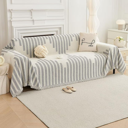HAOMAIJIA Boho Sofa Covers Couch Covers for 3 Cushion Couch Sofa Pet Friendly Soft Thick Couch Cover for Dogs Washable Sectional Couch Covers L Shape Furniture Protector (Grey, 91"x118")
