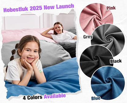 Hobestluk 6FT Bean Bag Chair Large Beanbag Lounger with Removable Cover Adult Bean Bag Chair with Portable Handle Desgin for Living Room Bedroom (Black, 6FT)