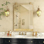 16x24 Inch Rectangle Bathroom Vanity Mirror for Wall Mounted Over Sink Farmhouse Rustic Matte Brushed Gold Barn Door Mirrors Foyer Entryway Decor
