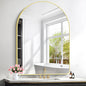 FORBATH Large Arched Wall Mirror 48x36 Inch, Gold Arch Bathroom Mirror with Aluminum Frame, Arched Mirror for Dresser, Fireplace,Entryway,Home Decor,Hanging or Leaning Against Wall