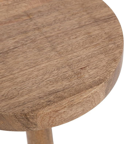 Kate and Laurel Wegner Transitional Wooden Round Drink Table, 8 x 8 x 23, Natural Wood, Modern Durable Pedestal Table for Use as Round Drink Table, Indoor Plant Stand, or Decorative Mini Table