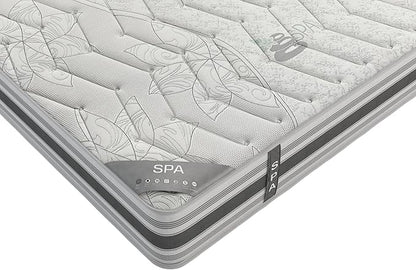 Ottomanson Full 12" Hybrid Mattress - Meditation Antistatic Quilted Cover - Made in USA - Firm Support - Individually Pocketed Coils & CertiPUR-US Foam - Fiberglass-Free - Bed in a Box