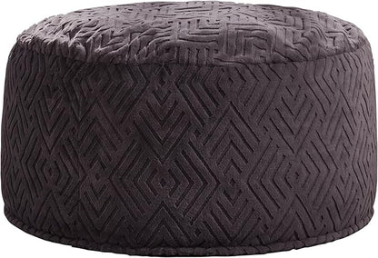 Hobestluk Bean Bag Chairs Adults Beanbag Chair with Filler Large Bean Bags with Fluffy Embossed Cover, Giant Bean Bag Chairs for Adults (Dark Grey, 4FT - 44” x 44” x 24”)