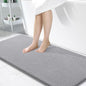 OLANLY Thick Memory Foam Bath Mat Rug 50x30, Extra Soft Absorbent Bathroom Rugs, Quick Dry Bath Mats, Non-Slip, Machine Washable Carpet for Bathroom, Tub and Shower, Home Decor Accessories, Grey