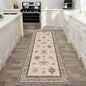 2X5 Area Rugs Machine Washable Rugs for Living Room, Vintage Boho Large Rugs for Bedroom Dining Room, Non Slip Indoor Soft Distressed Lightweight Thin Low Pile Carpet, Beige